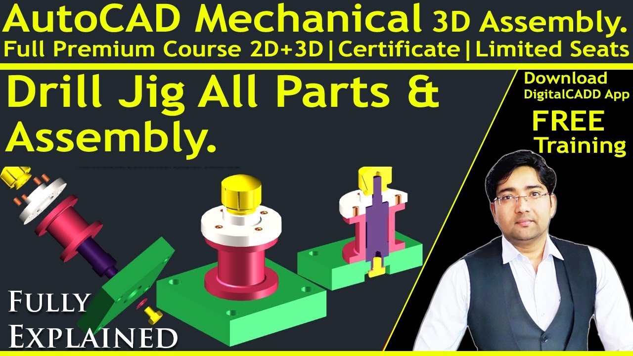 AutoCAD Tutorial for Mechanical Engineering | [ Complete ] AutoCAD Mechanical Modeling | 3D Parts