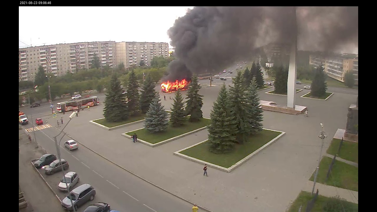 Сгорел трамвай, 23.08.2021