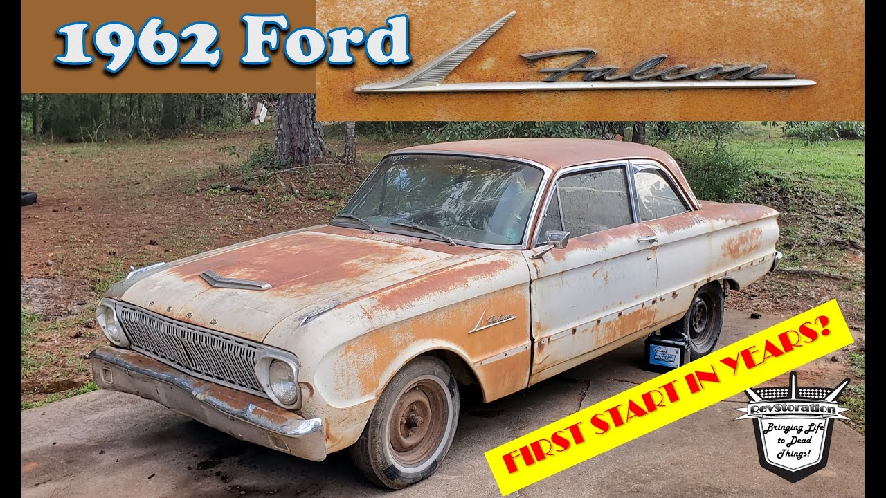 Stock 1962 FORD FALCON Tudor: First Start In Years? RARE A/C Car! Abandoned Ride to My Driveway