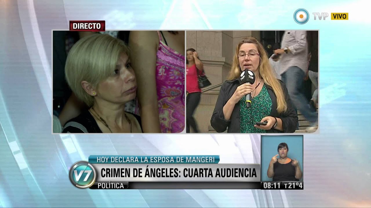 Visión 7 - Crimen de Ángeles: Declaró la esposa del acusado Mangeri (2 de 3)