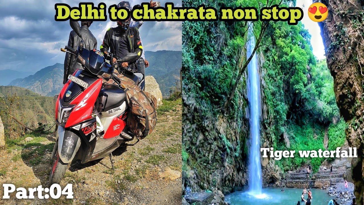 Delhi to chakrata on ntorq race xp 300km ride tiger waterfall chakrata | part:04