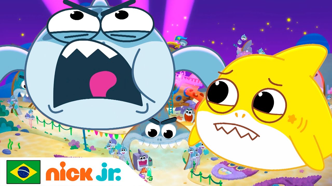 Baby Shark | Bebê Tubarão e Shadow no parque de diversões | Nick Jr. em Português