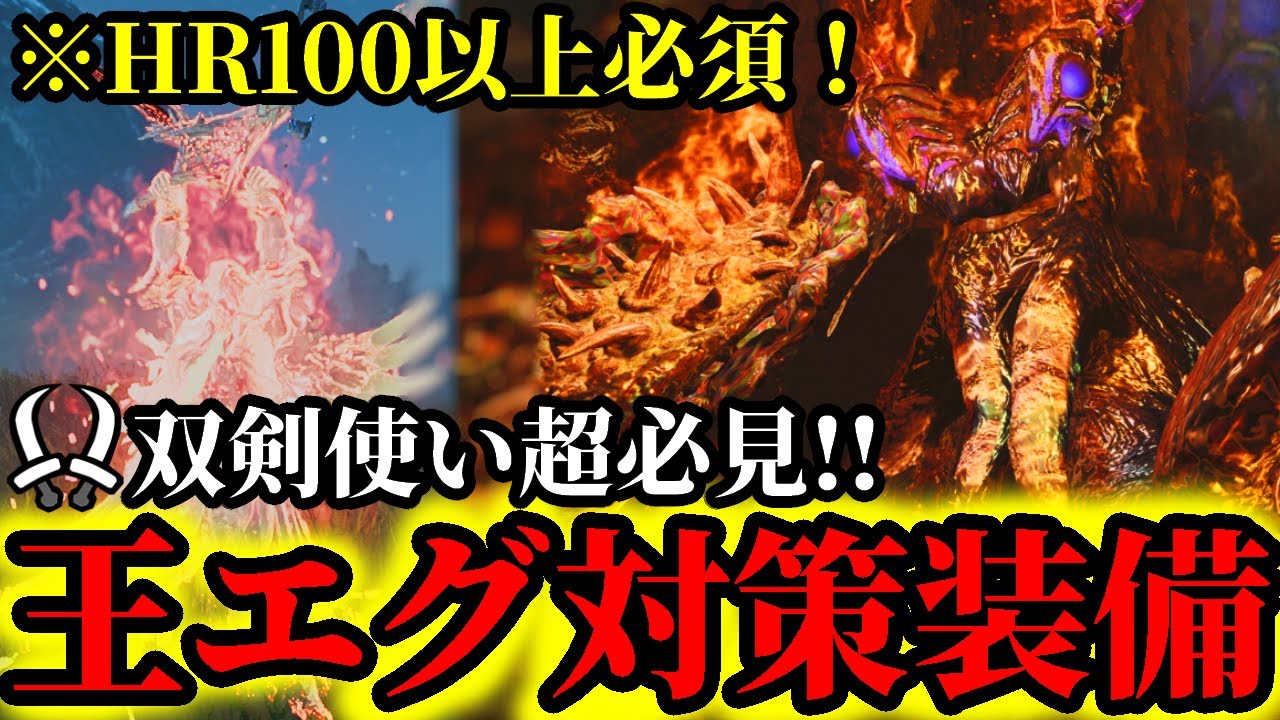 【絶対作成】双剣使い超必見❗️『歴戦王ヌ・エグドラ』を倒すための高火力＋汎用性抜群の双剣最強装備紹介‼️【モンハンワイルズ】【双剣装備】
