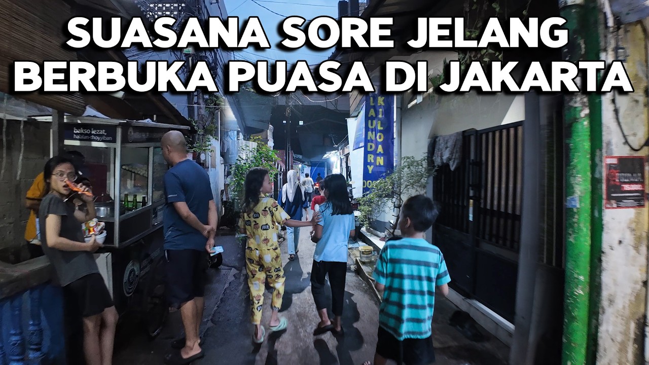 Suasana Sore Menjelang berbuka Puasa Di Permukiman Padat Jakarta | Ramadan Di Jakarta Indonesia