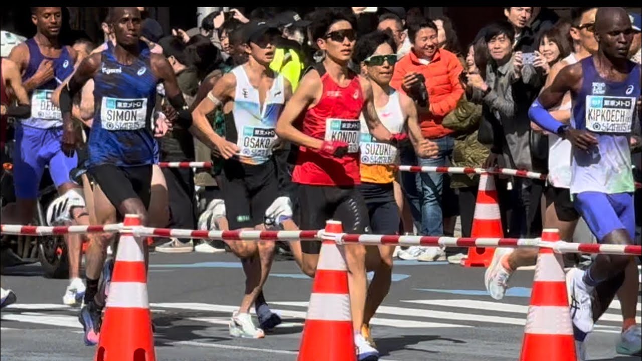（現地映像）東京マラソン2026 大迫傑から猫ひろしまで 24km 門前仲町 折り返し点