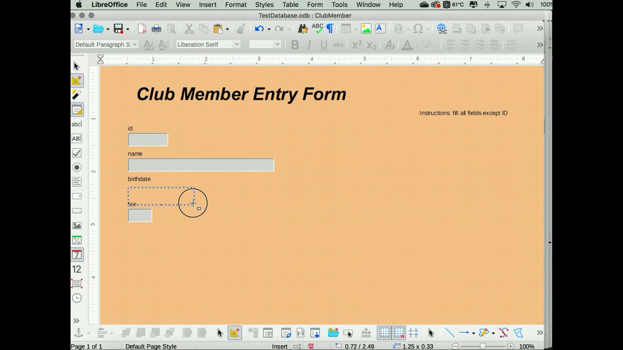 LibreOffice Base-Forms Quick Tutorial