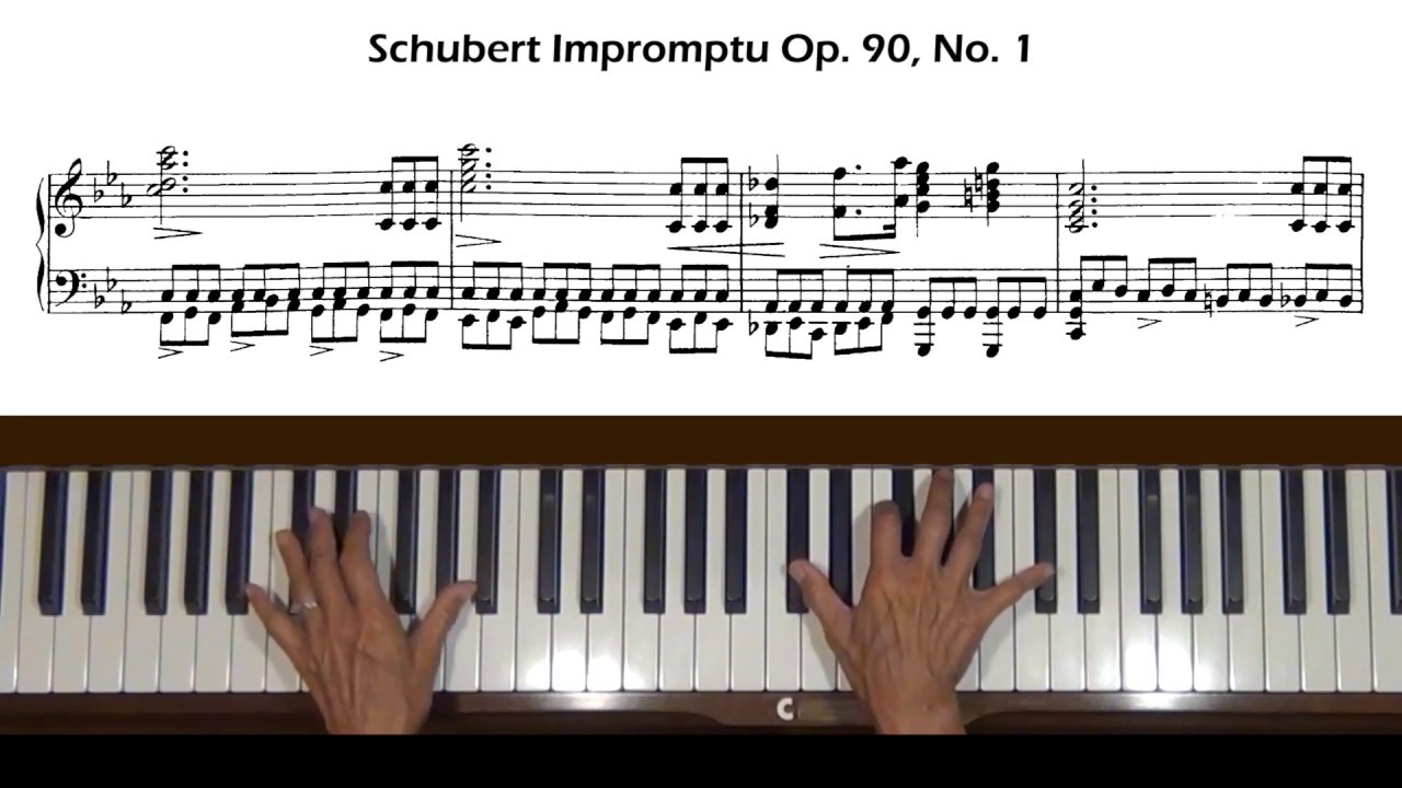 Schubert Impromptu Op. 90, No. 1 (D.899) in C minor Piano Tutorial