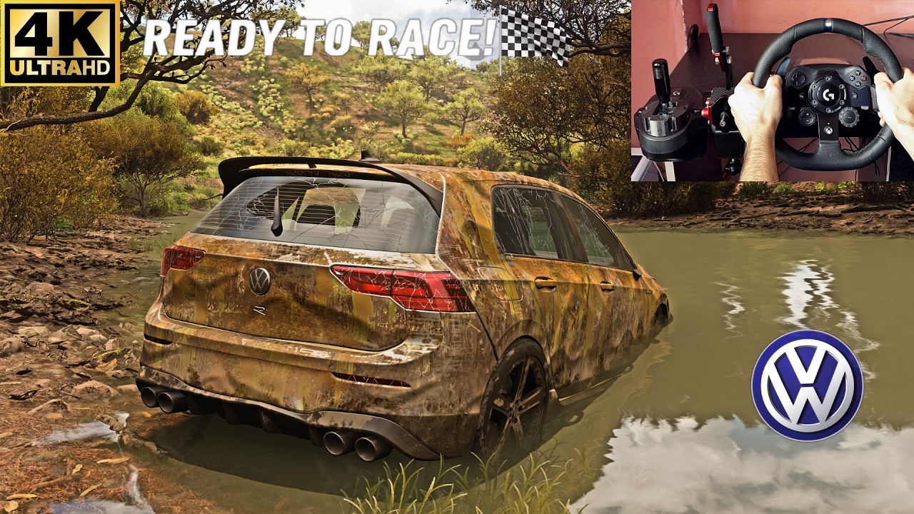 RESTORED & RACED VS SPORTCARS VolksWagen GOLF MK8 | Forza Horizon 5  Steering Wheel Gameplay