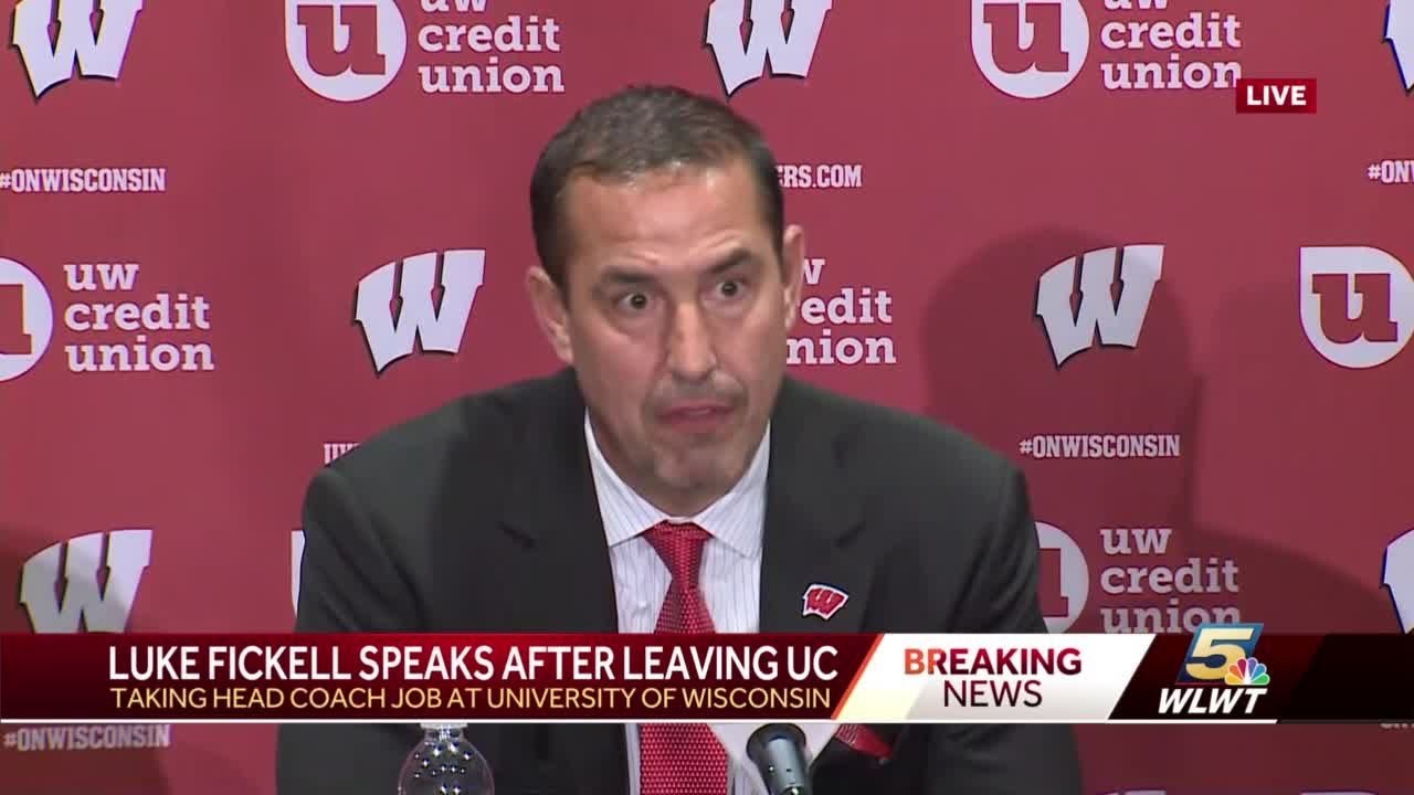 Luke Fickell speaks after being introduced as Wisconsin's new head coach