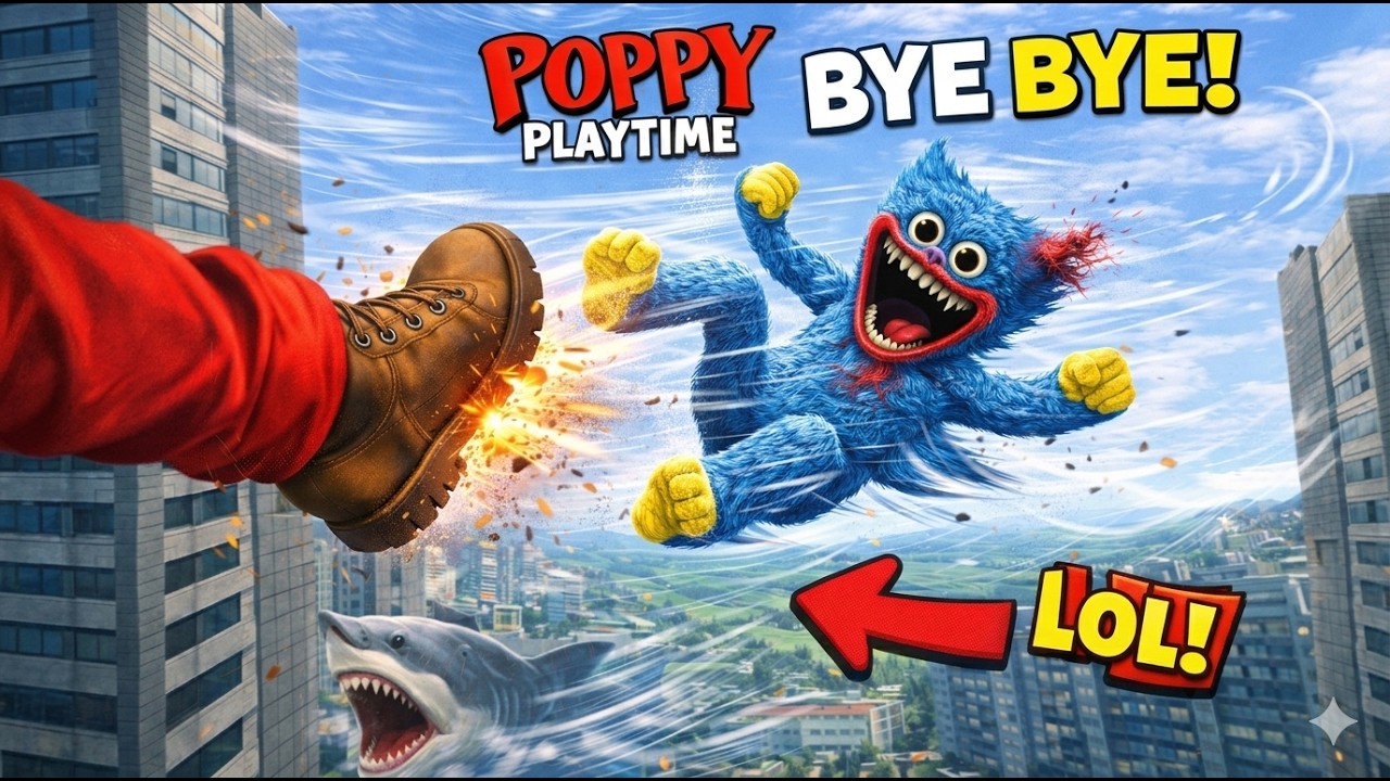 HUGGY WUGGY GETS KICKED OFF A SKYSCRAPER!  Poppy Playtime 5   Garry's Mod!