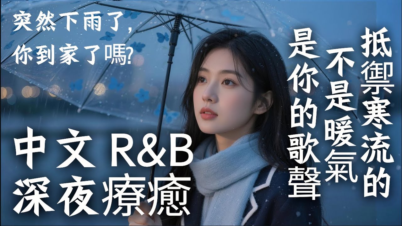 【中文R&B歌單】晚上搭車回家突然下雨 🌧️，耳機裡的旋律讓人想哭｜最治癒的夜晚音樂｜工作・讀書BGM