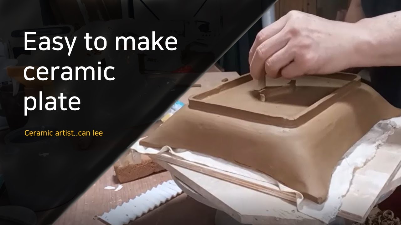 easy to make ceramic plate. pottery square plate
