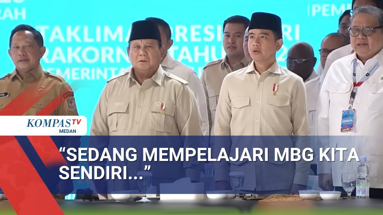 Rakornas 2026:, Presiden Prabowo Sebut Pakar Gedung Putih Pelajari Program MBG