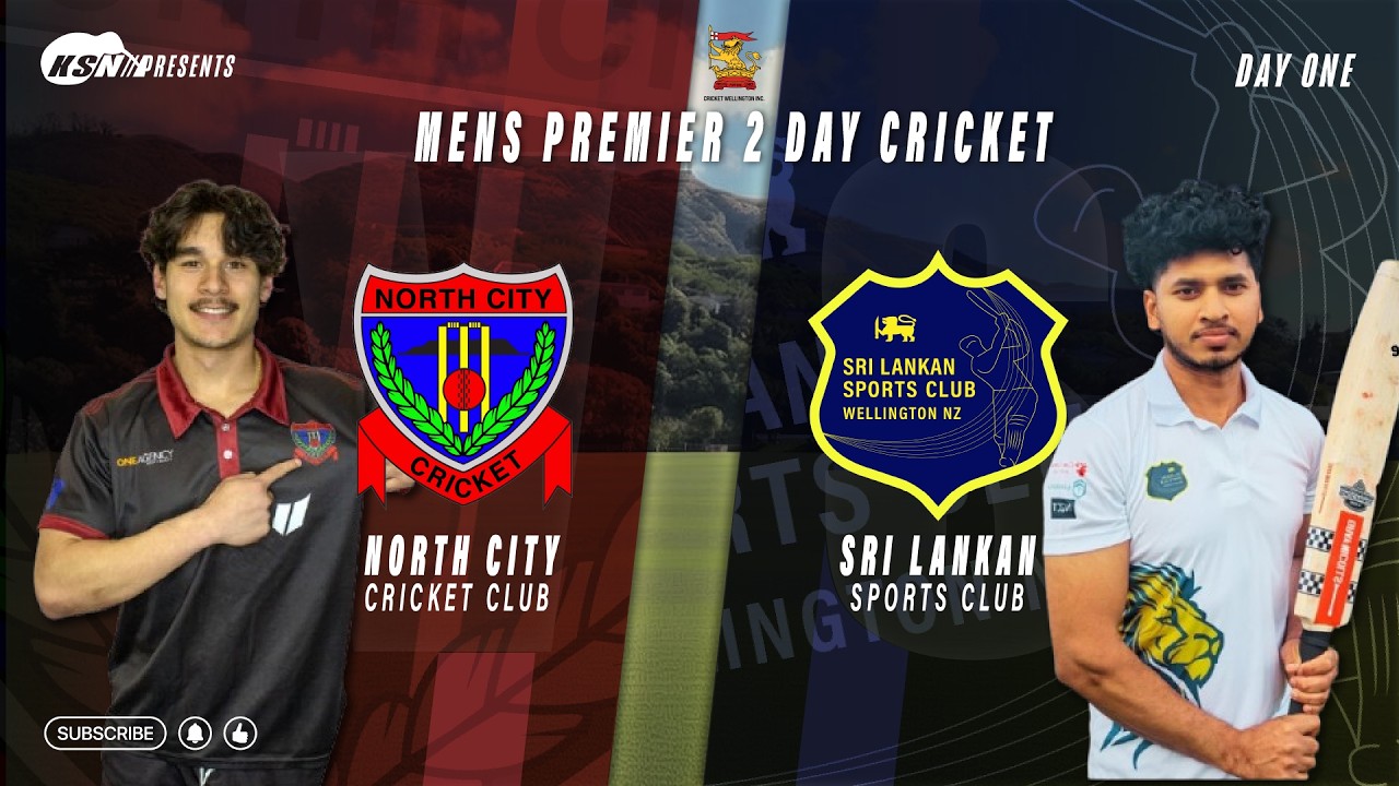 🏏 LIVE DAY 1: North City vs Sri Lankan Sports Club  | Cricket Wellington Premier 2 | 2 Day Cricket