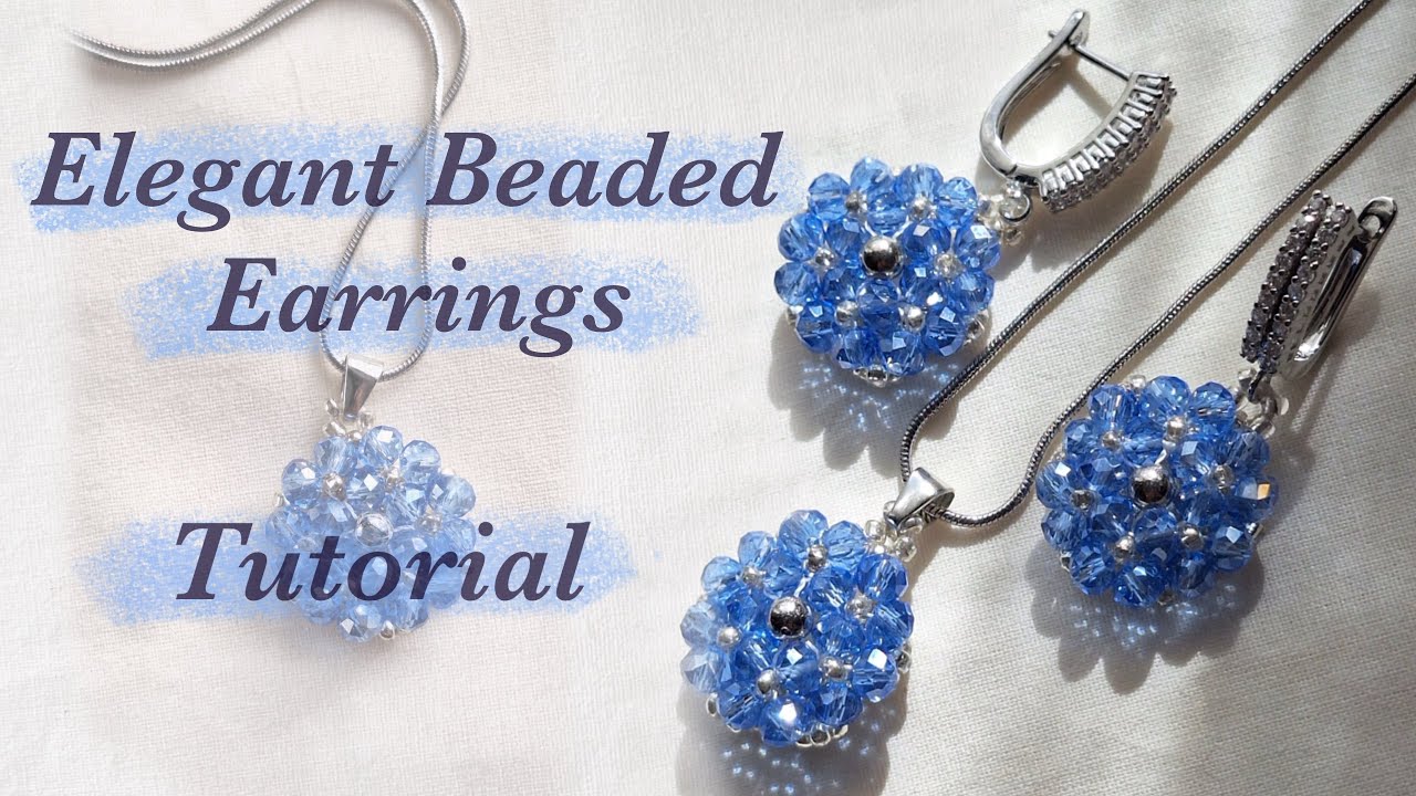 DIY Crystal Earrings. Round earring.  Güzel boncüklu küpe.