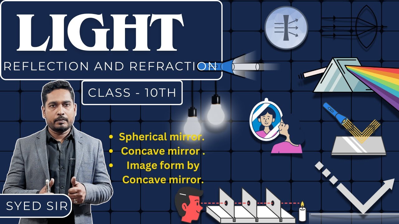 LIGHT - Reflection and Refraction - Spherical Mirror | Concave Mirror | Class 10 - Syed Sir | 1