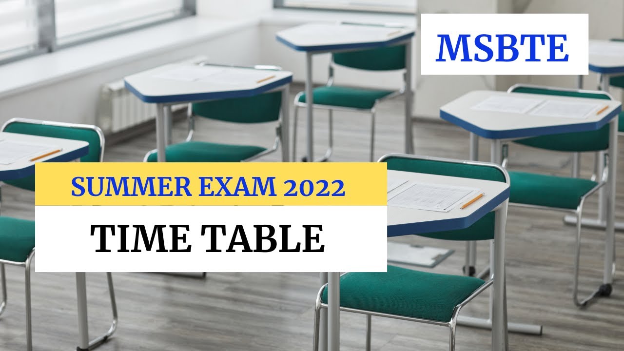 MSBTE 2022 SUMMER EXAM TIME TABLE/EXAM DATE & TIME/MSBTE DIPLOMA/MAHARASHTRA.