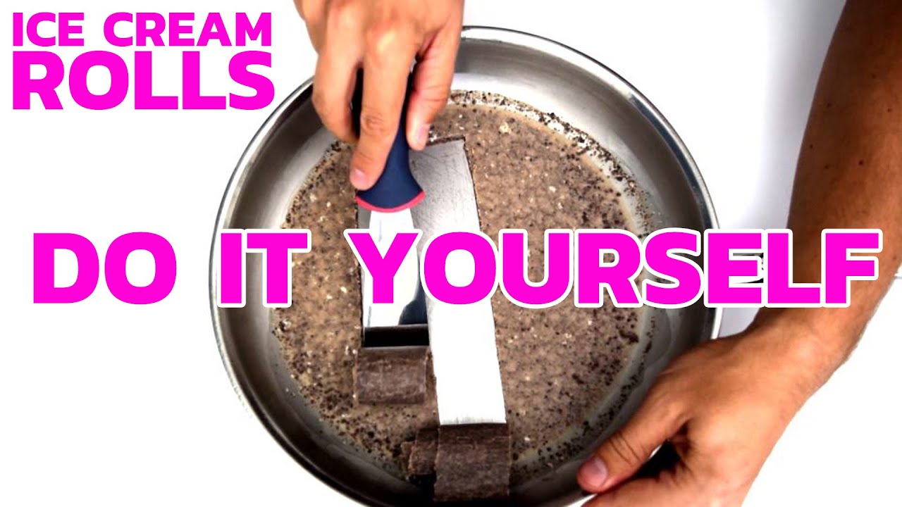 Ice Cream Rolls - DIY RECIPE | How to make Ice Cream Rolls at home - with Oreo & Brownie