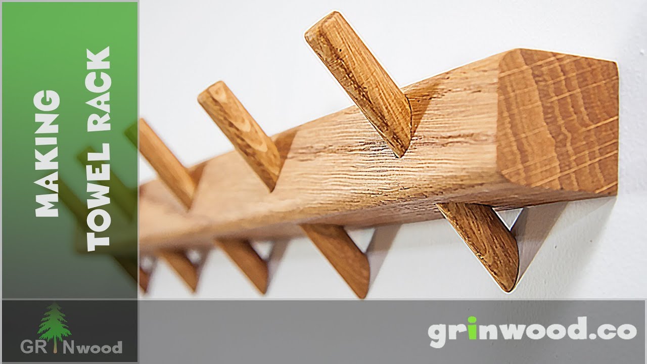 🟢 Making a Towel Rack - DIY Wooden Hooks Rack