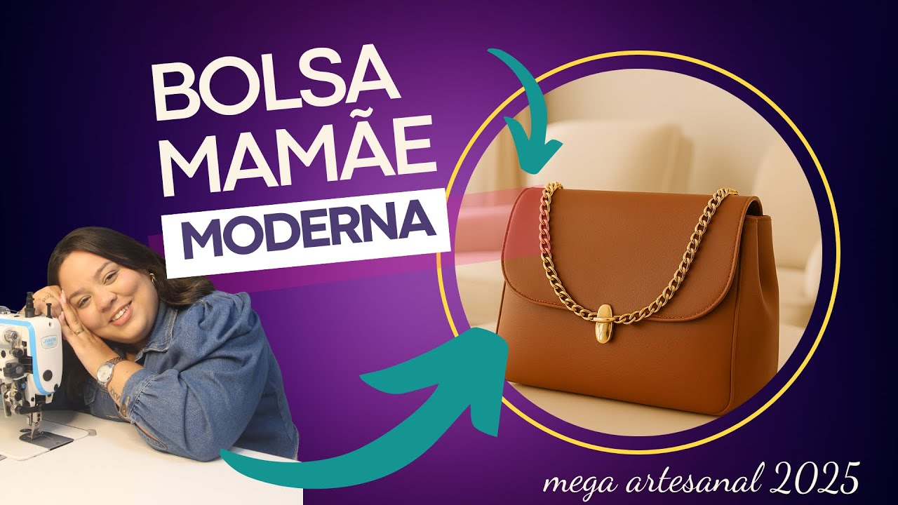 Bolsa mamãe moderna MEGA ARTESANAL 2025