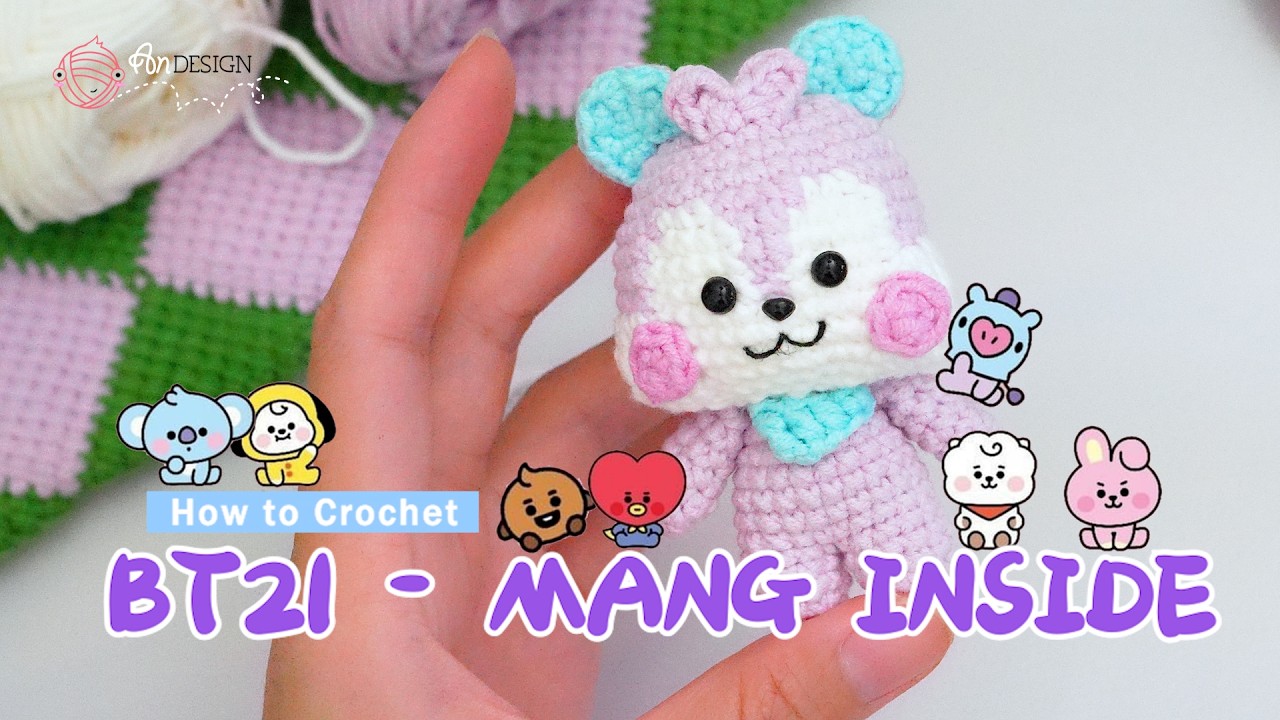 Вязание крючком BT21 Манг Инсайд | Полный мастер-класс по вязанию амигуруми для начинающих | Поша...
