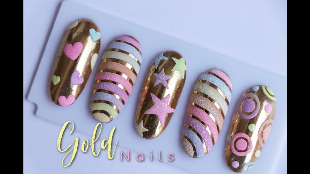 Uñas de Salón Arcoris Dorado  ♥ Deko Uñas - Gold Nails