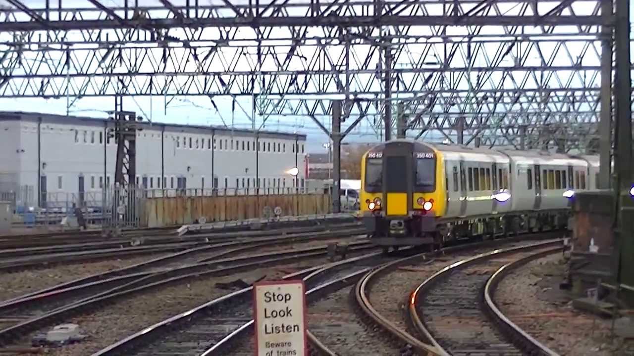The First Ever FTPE class 350 in public service 350401+403 Manchester-Wigan and return 30/12/13