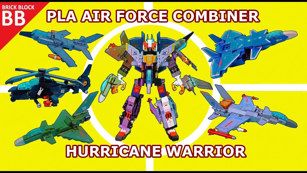 Как сделать робота LEGO Transformers Combiner ⚡️ PLA Air Force Sembo 202224 Hurricane warrior