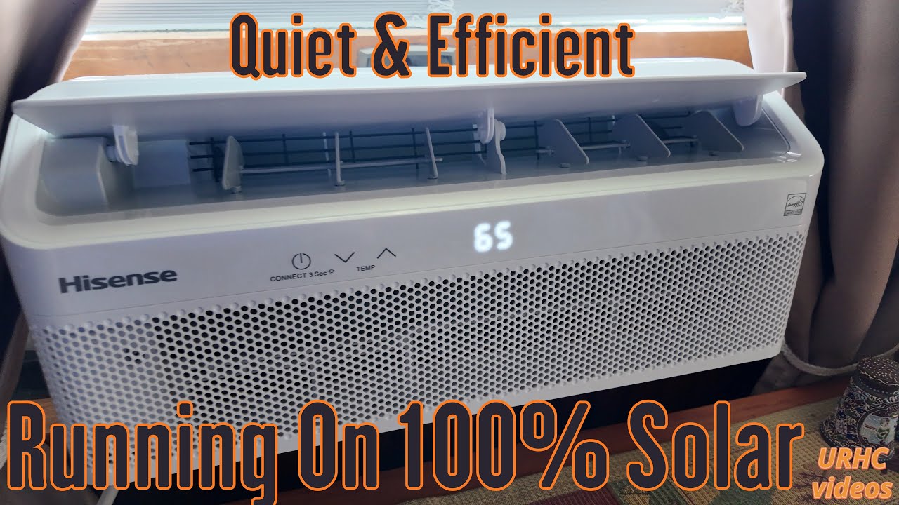 Hisense 8K BTU window AC from COSTCO Running On Solar. Quiet and Super Energy Efficient