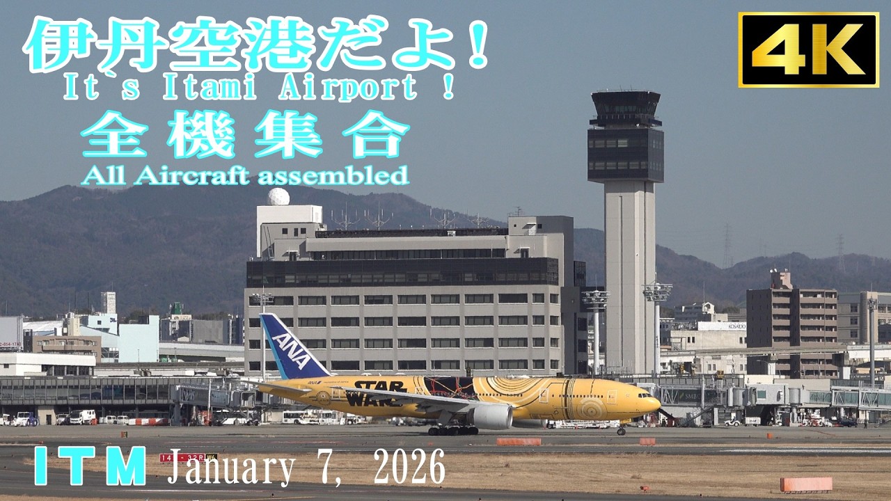 伊丹空港だよ!全 機 集 合January 7, 2026(It`s Itami Airport ! All Aircraft assembled)