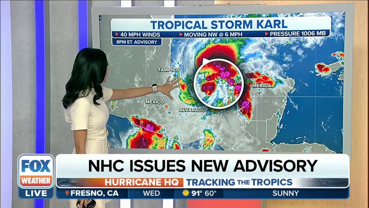 Tropical Storm Karl Slowly Organizing in Gulf, Eyes Southern Mexico