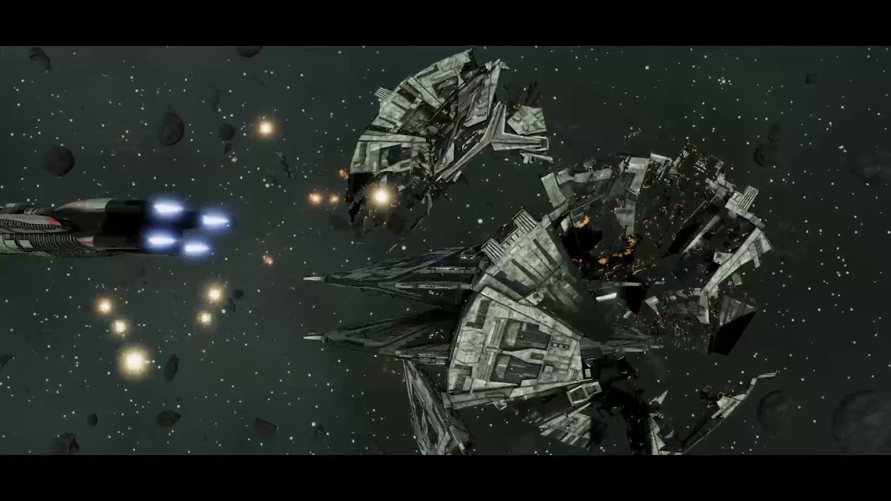 BSG: Deadlock Galactica type Battlestar vs 2 Basestars Replay