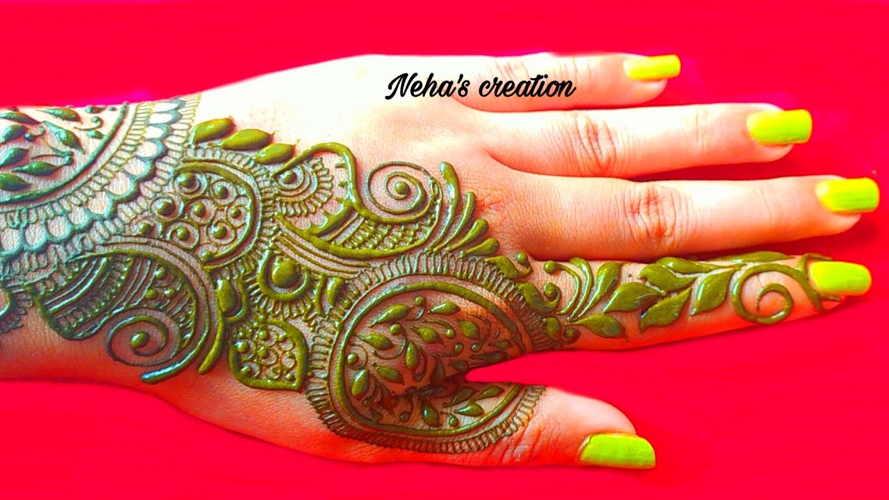Simple easy mehndi design for back hand ll 2020 Arabic latest henna design ll New  मेहंदी डिजाइन