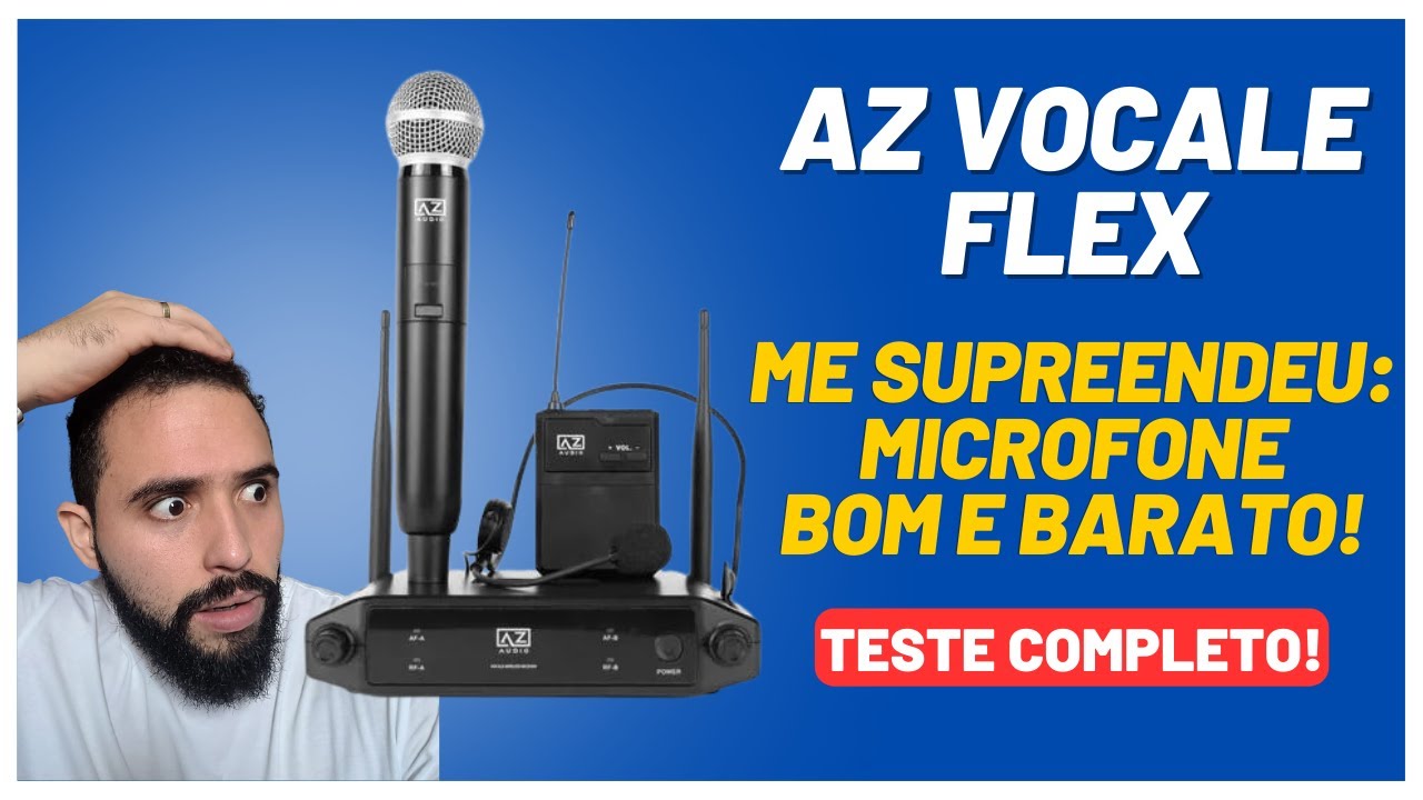 Microfone BARATO com MUITA QUALIDADE - ANÁLISE COMPLETA do AZ VOCALE FLEX