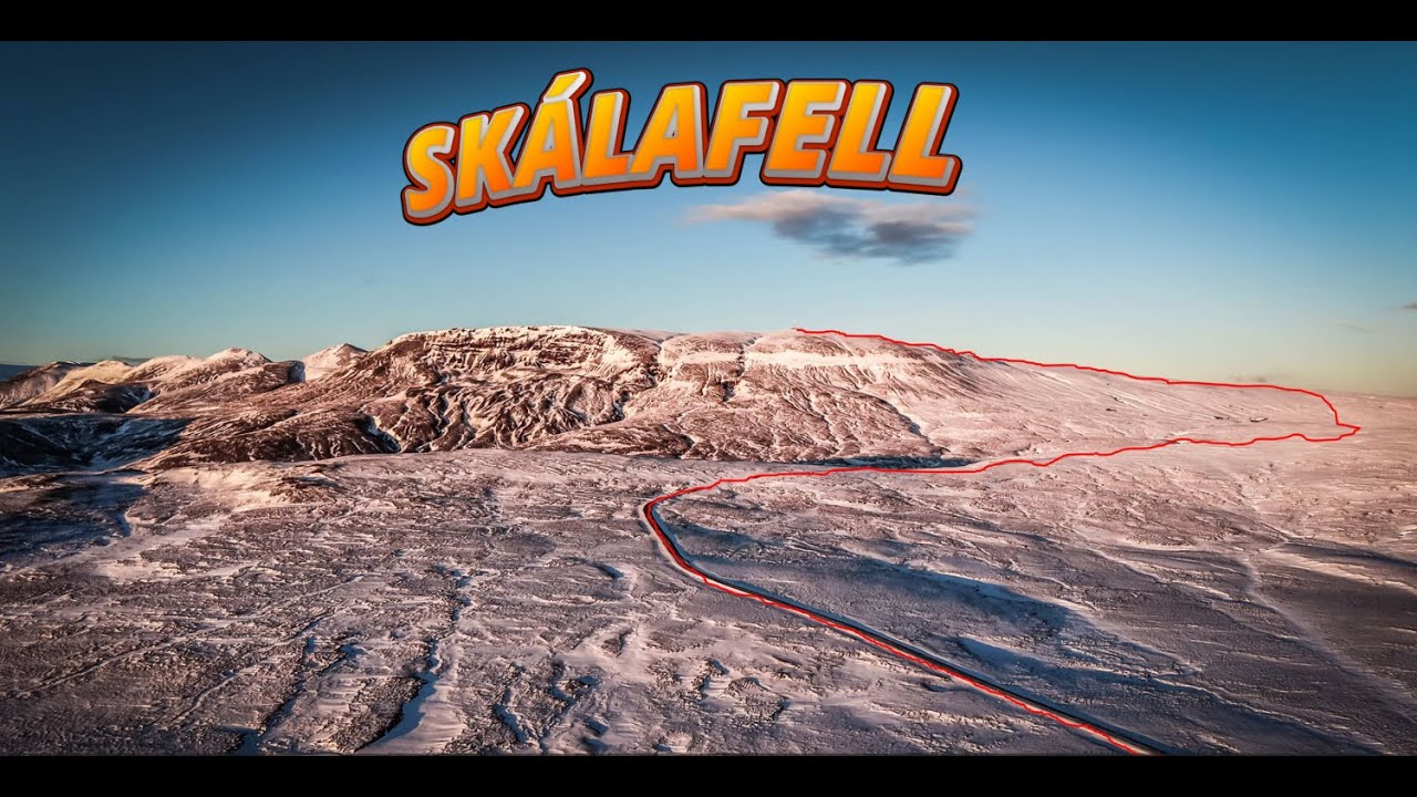 Hjólað upp Skálafell í desember