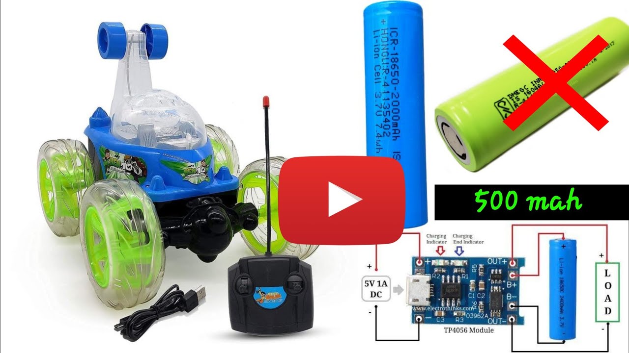 RC 360°Stunt Car Battery Replacement ||Best Performance Result