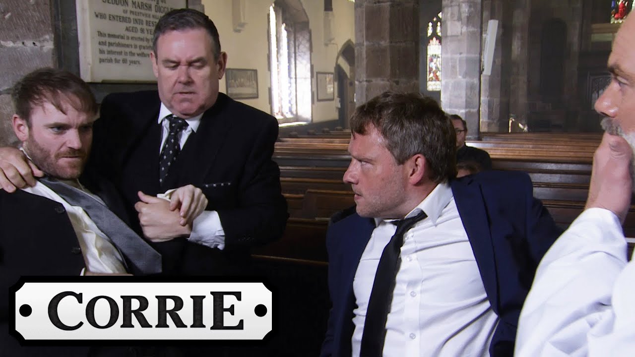 A Fight Breaks Out At Shelly's Funeral | Coronation Street
