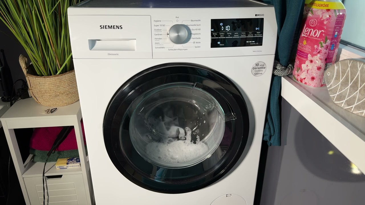 Gardinen und Vorhänge waschen mit dem Gardinemwaschprogramm Siemens Siemens iQ500 Waschmaschine ASMR