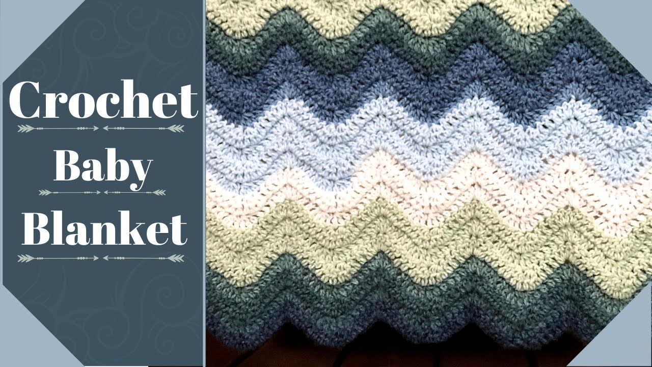 Easy Crochet Baby Blanket/Crochet Pattern/Beginner Friendly/ Blue Waves Baby Blanket