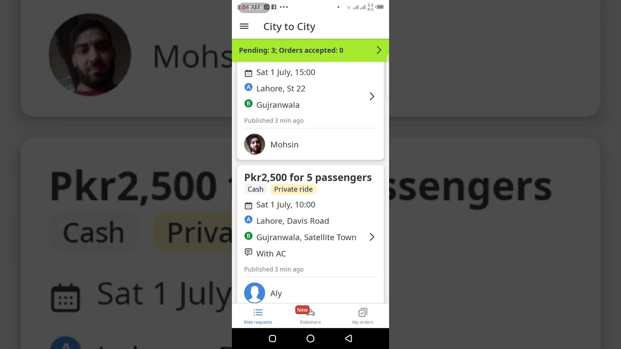 Indriver #City 2 city rides #intercity #Lahore #Gujranwala #how to book rides for other city #ride