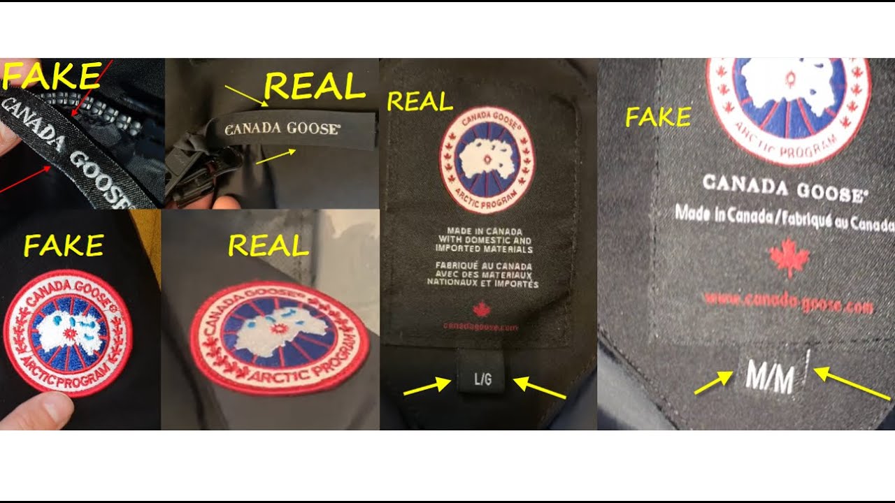 Canada goose parka jacket real vs fake review. How to spot counterfeit Canada goose down parka