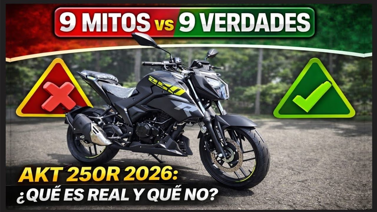 🟡 9 MITOS 🆚️ 9 VERDADES de la AKT 250R 2026😱‼️ LO BUENO Y LO MALO ‼️