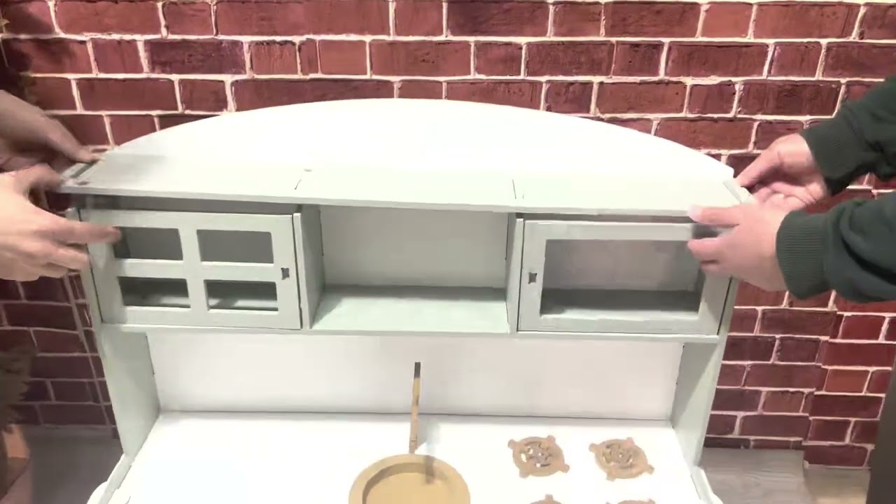 Ahşap Montessori Mutfak + 1 Adet Led Hediyeli + 9 Parça Servis Seti Hediyeli Mutfak 01