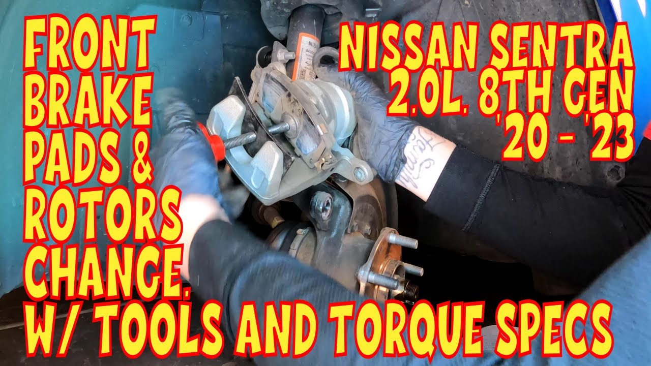 Nissan Sentra. Как заменить передние тормозные колодки и диски. 2020 - 2023 #nissansentra #механик