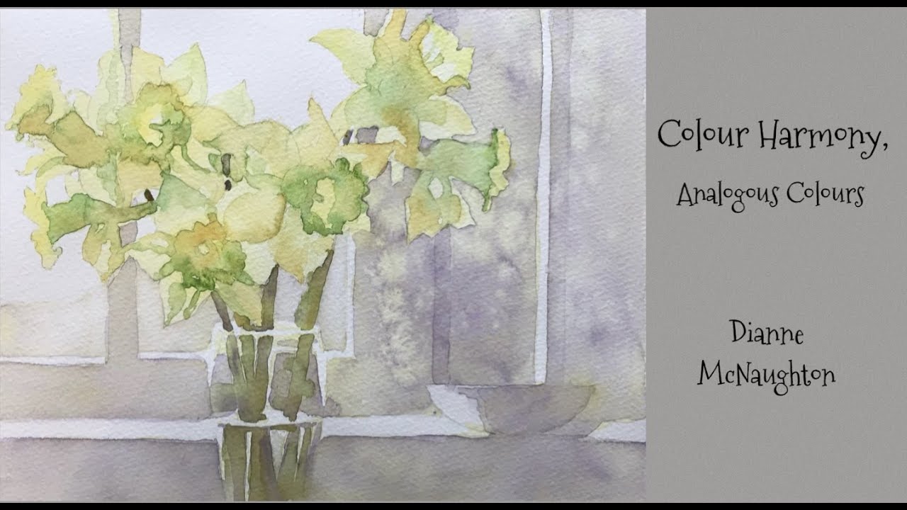 Loose Watercolour Painting Tutorial, Colour Harmony, Analogous Colours