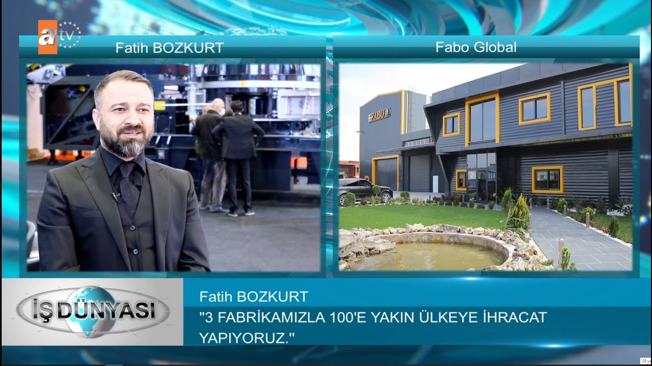 FABO Yönetim Kurulu Başkanımız Sayın Fatih BOZKURT'un Atv Kanalı İş Dünyası Hakkındaki Röportajı