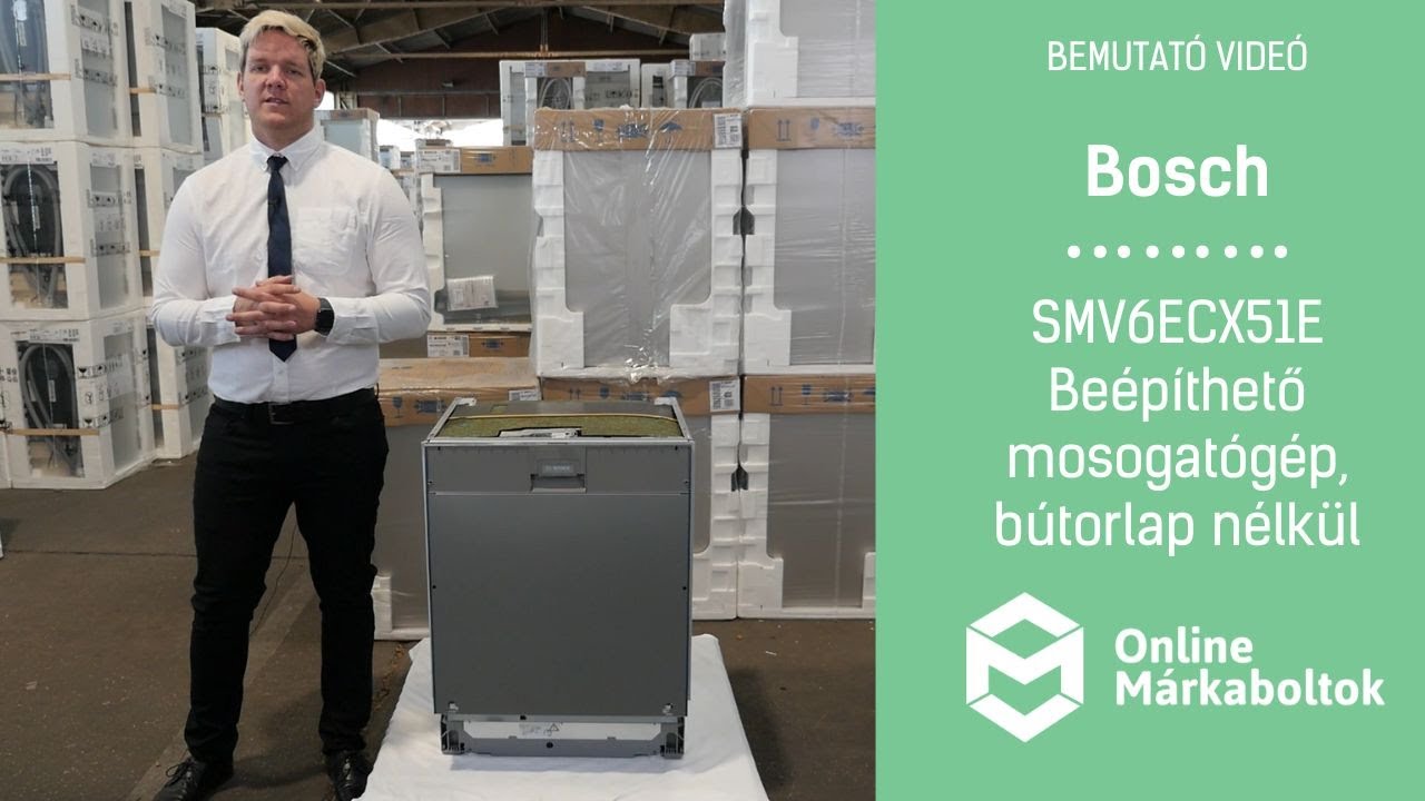 Bosch SMV6ECX51E Beépíthető mosogatógép bemutató videó