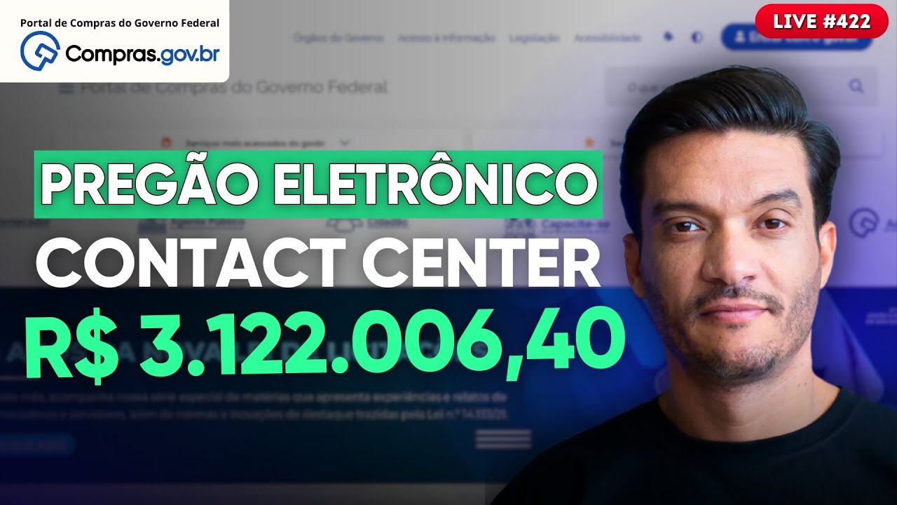 PREG&Atilde;O ELETR&Ocirc;NICO AO VIVO: R$ 3.122.006,40 NO PORTAL COMPRAS.GOV.BR (COMPRASNET) #licitacao #14133
