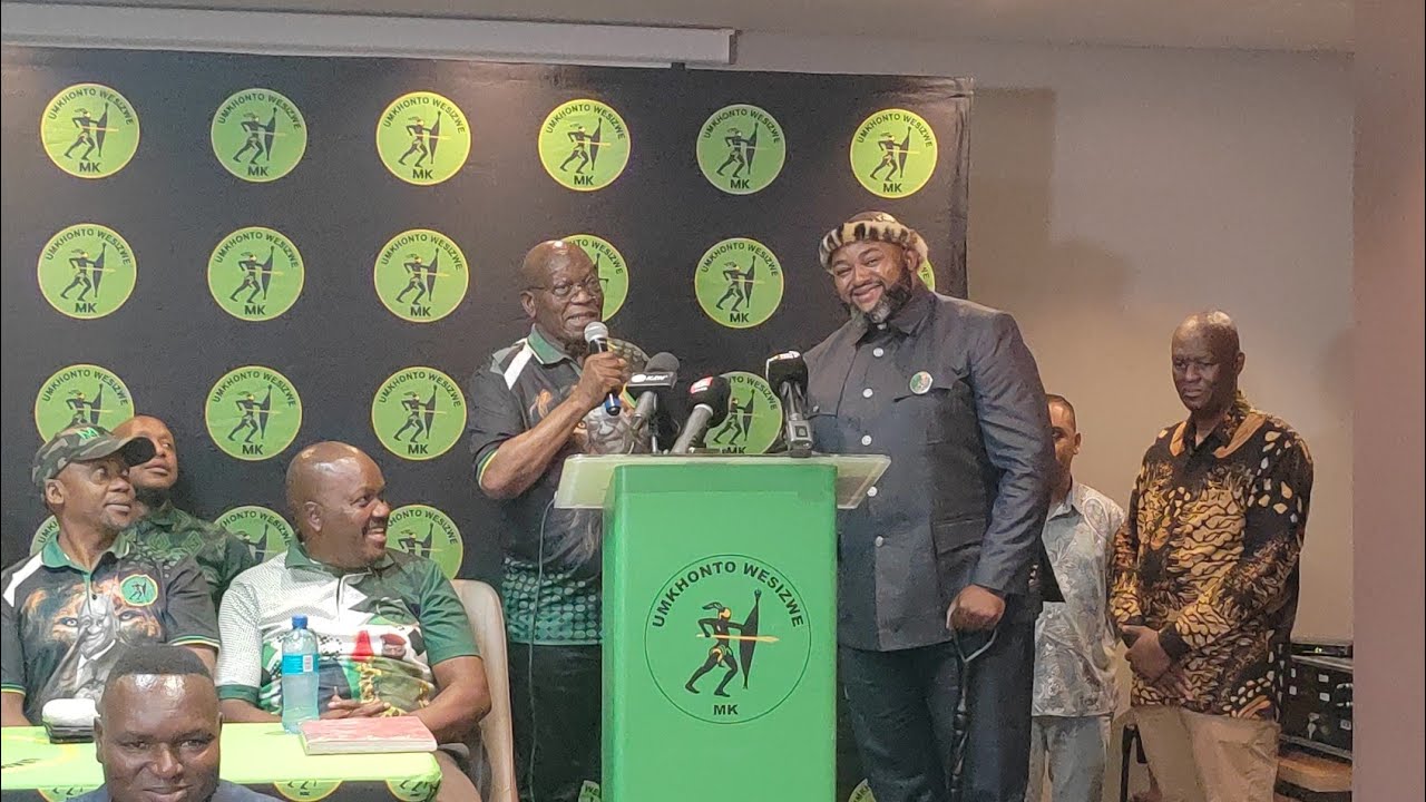 President Jacob Zuma we MK Party usememezele iPresidential Task Team yeqembu 