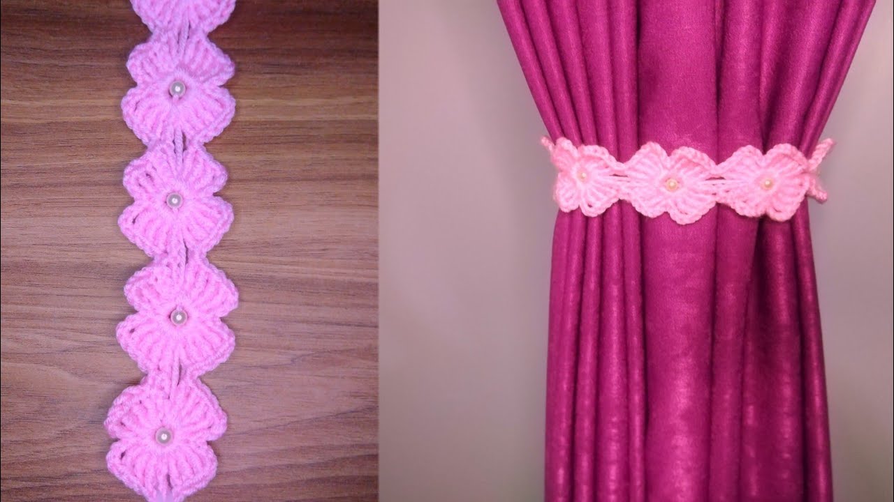 how to make amazing curtain clip✔️ with curtain holder✔️/perde klipsi yapımı✔️/perde tutucu👌🏻